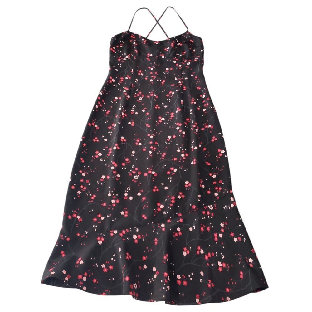 Vintage Express Womens Floral Strapless Midi Length Dress 11/12 - Picture 3 of 5
